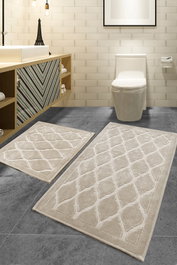Mijölnir Dante - Juego de alfombrillas de baño Beige